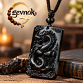 Black Dragon Relief Pendant Necklace — Signature scene