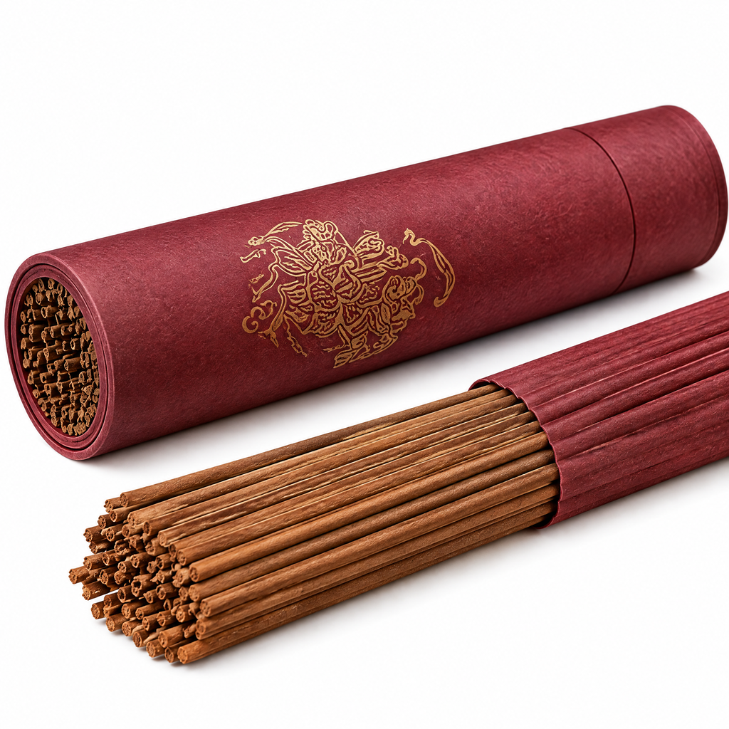 Traditional Incense Sticks with Decorative Kraft Tube — Alternative finish reference
